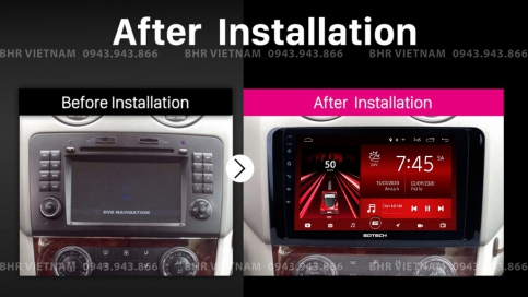 Màn hình DVD Android xe Mercedes ML Class W164 2005 - 2012 | Gotech GT6 New